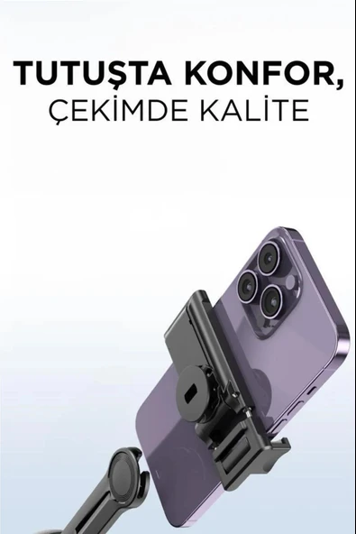 Profesyonel Gimbal 360° Yüz Takip Telefon Sabitleyici Tutucu Video Canlı Yayın Akıllı Tripod P03 - 4