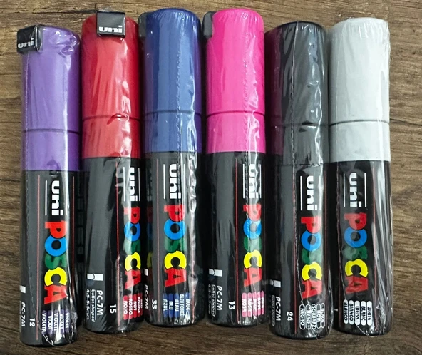 Uni Posca Marker 6 lı Pc-7m Kalem