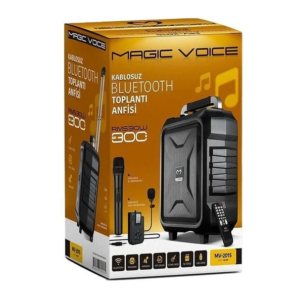 MAGIC VOICE HOPARLÖR - 30W USB+SD+BT1E+1Y MİKROFONLU - 4