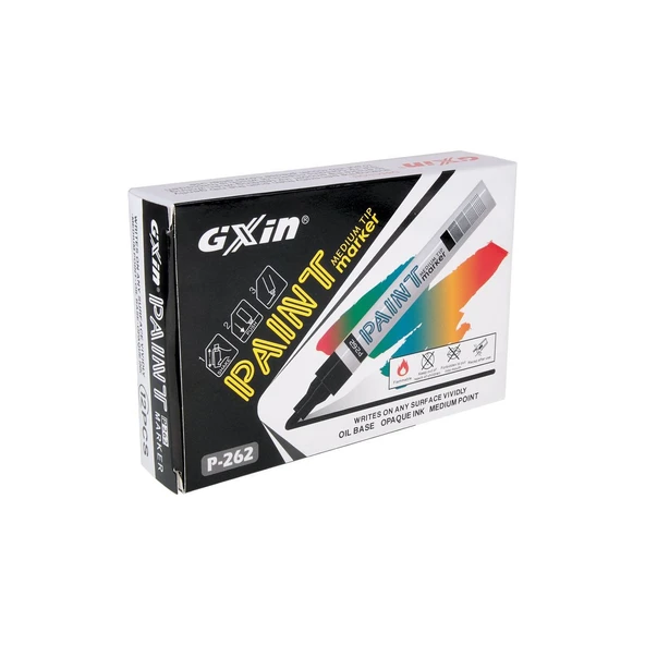 Gxin Paint Markör Çok Amaçlı Marker Beyaz G-862 12 Li - Resim 2