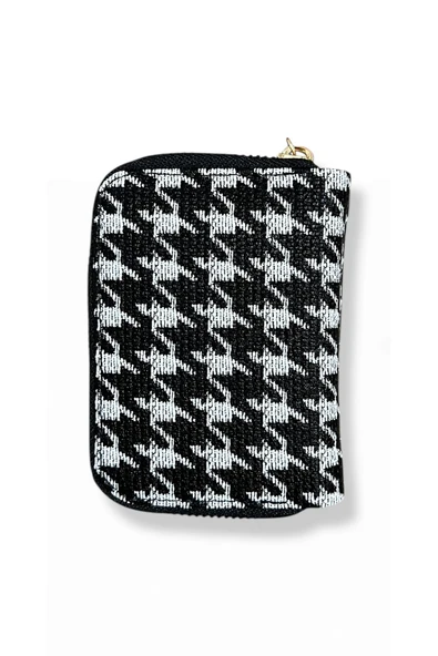 Genç Kazayağı Desenli Kağıt Para ve Kartlık Bölmeli Cüzdan. - Resim 2