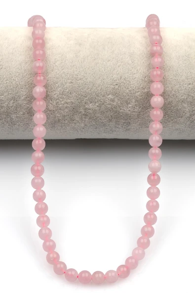 Madagaskar Pembe Kuvars Doğal Taş Dizi 6 mm Küre Kesim - Resim 2