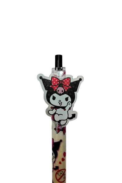 Sanrio Kuromi Ayraçlı Spiralli hatıra günlük not  Defteri pembe - 4