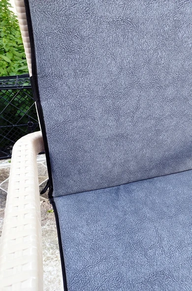 1 Adet Rattan Arkalıklı Sandalye Minderi (Kalınlık 4cm)-Primer K.Gri - 2