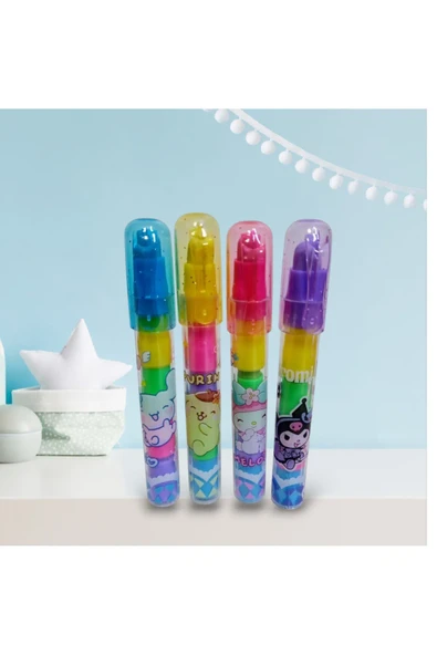 Kuromi yumurtlayan silgi seti 4 lü roket silgi seti hediyelik