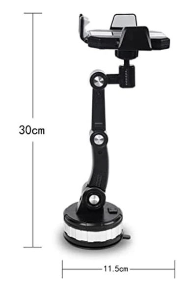 Jel Vantuzlu Cama Takılabilen Güçlü 360 Derece Dönebilen Ayarlanabilir Araç Içi Vantuzlu Telefon Tutucu - 7