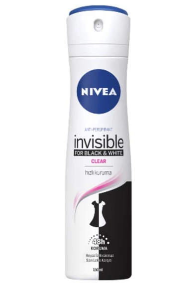 NIVEA Kadın Deodorant Invısıble B & W 150 Ml + Rolon 25 Ml Hediye - 3