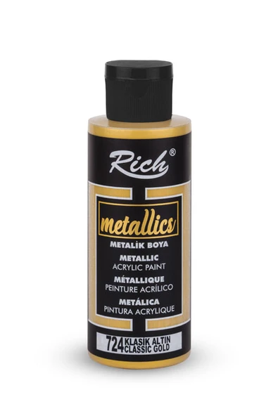 Rich Akrilik Boya Metalik 120 cc Klasik Altın 0724 ürün görseli 1