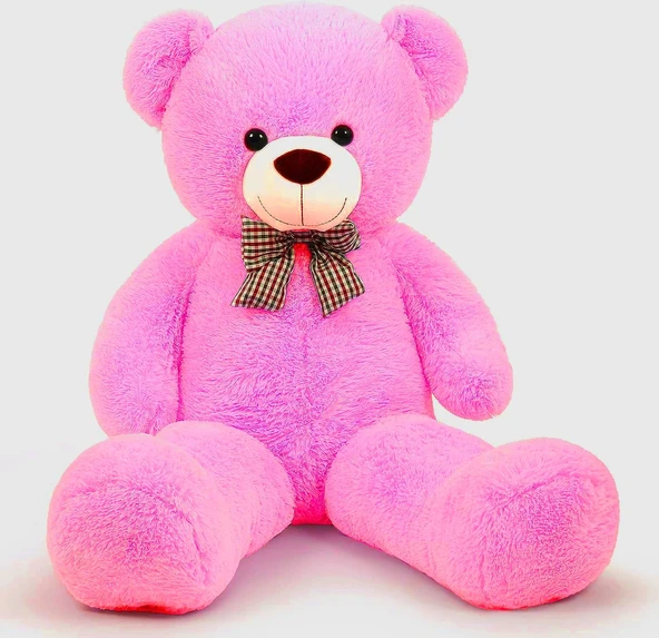 Sevimli 90 cm Peluş Ayı ile Premium Yumoş Kırmızı Peluş Ayıcık Buketi - 12
