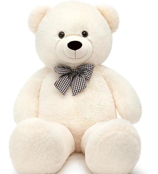 Sevimli 90 cm Peluş Ayı ile Premium Yumoş Kırmızı Peluş Ayıcık Buketi - 7