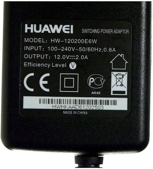 Huawei 12V 2A Modem ve Arduino Uyumlu Plastik Kasa Priz Tipi Adaptör HW-120200E6W - Resim 2