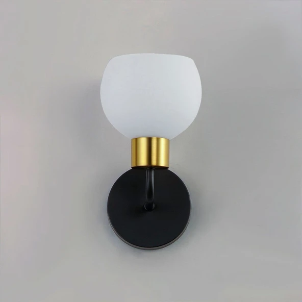 Rsylight Metal Modern Siyah Opal Camlı Dekoratif Rustik Duvar Aplik