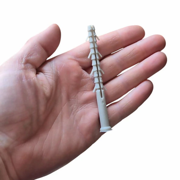 Uzun Boy Plastik Dübel 10cm Siding Kasa Dübeli 8mm - 100 Adet - 2
