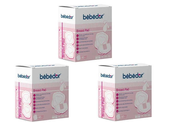 Bebedor Yeni Göğüs Pedi 40'lı 3'lü Paket