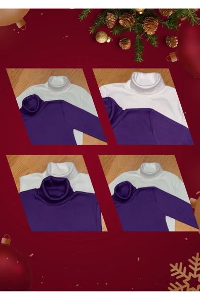 Boğazlı Kazak 2’lü Hazır Paket Mevsimlik Kurtarıcı Parça Pamuklu Balıkçı Yaka Şardonlu Slimfit - 3