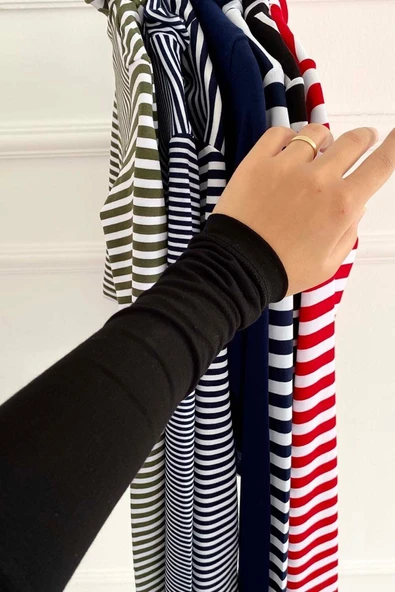 Yarım Balıkçı Yaka Düz Renk Body Siyah - 4