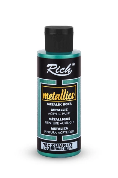 Rich Akrilik Boya Metalik 120 cc Zümrüt 0755 ürün görseli 1