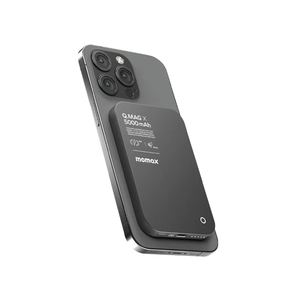 Momax IP116 Q.Mag X 5000Mah Magsafe Taşınabilir Powerbank Siyah - 2