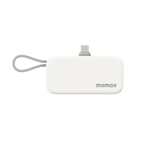 Momax 1-Power Mini 5000 mAh 20W 3'ü 1 Arada Powerbank - Beyaz