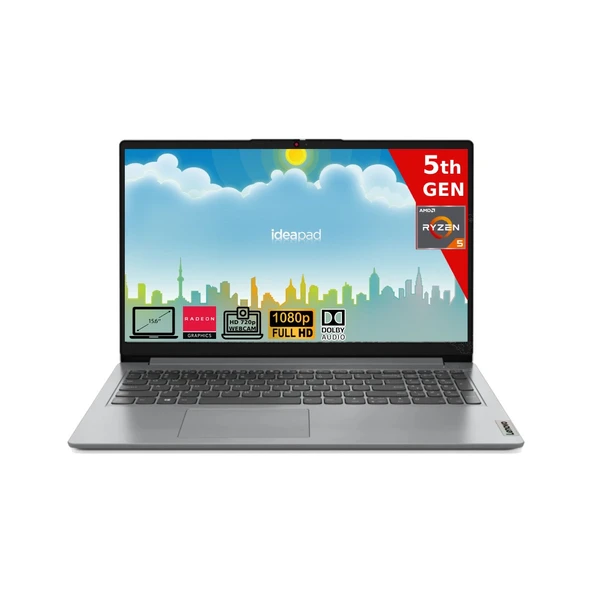 Ideapad 1 15ALC7 Amd Ryzen 5-5625U 16GB 256GB SSD Amd Radeon Graphics Freedos 15.6 FHD Taşınabilir Bilgisayar 82R400VRTX-16