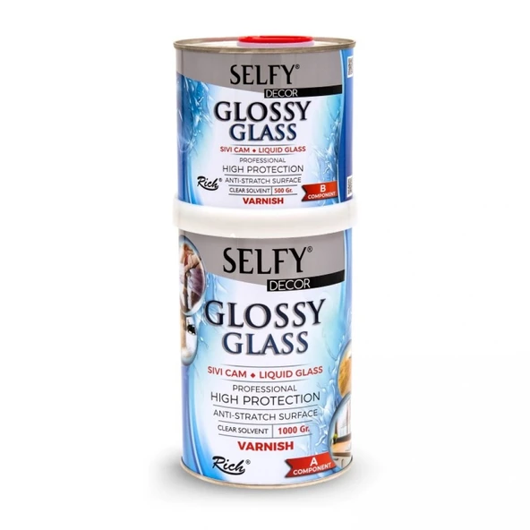 Rich Selfy Decor Glossy Glass Sıvı Cam 1000 gr + 500 gr