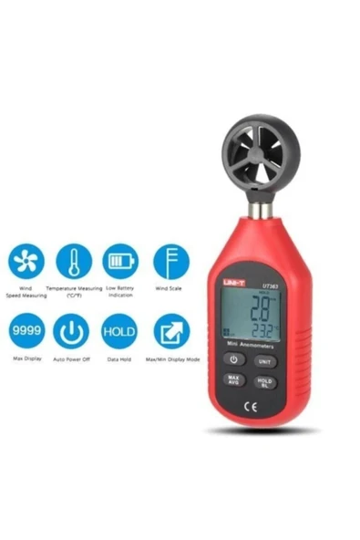 UNİ-T UT363 Mini Anemometre - Rüzgar Ölçer - 4