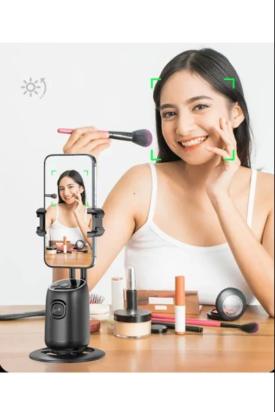 Profesyonel Gimbal 360° Yüz Takip Telefon Sabitleyici Tutucu Video Canlı Yayın Akıllı Tripod P03 - 7