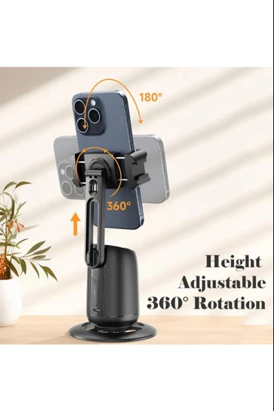 Profesyonel Gimbal 360° Yüz Takip Telefon Sabitleyici Tutucu Video Canlı Yayın Akıllı Tripod P03 - 3