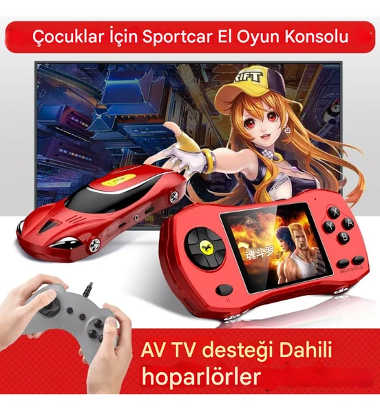 QASUL YARIŞ ARABASI GÖRÜNÜMLÜ F1 PSP RETRO NOSTALJİ MİNİ OYUN KUTUSU - 3