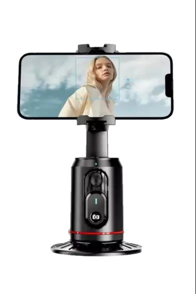 Otomatik Yüz Takipli Gimbal - Akıllı Telefon ve Aksiyon Kamerası için 360° Döner Masaüstü Q02 - 3