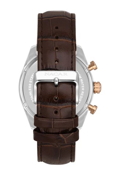 Nc34-290713-ekl2 Safir Camlı Spor Deri Erkek Kol Saati - Resim 4