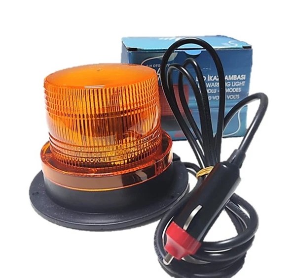 5 Adet Çakarlı Tepe Lambası 3 Modlu Çakmak Fişli Mıknatıslı 8-110v - Resim 2