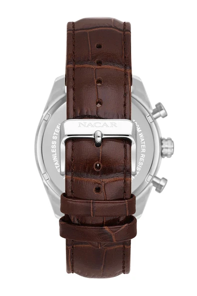 Nc34-290713-agl2 Safir Camlı Spor Deri Erkek Kol Saati - Resim 4