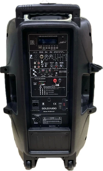 Gold Audio -pa 8815 EE 15" Taşınabilir Amfi - Çİft El Mikrofonlu - 2