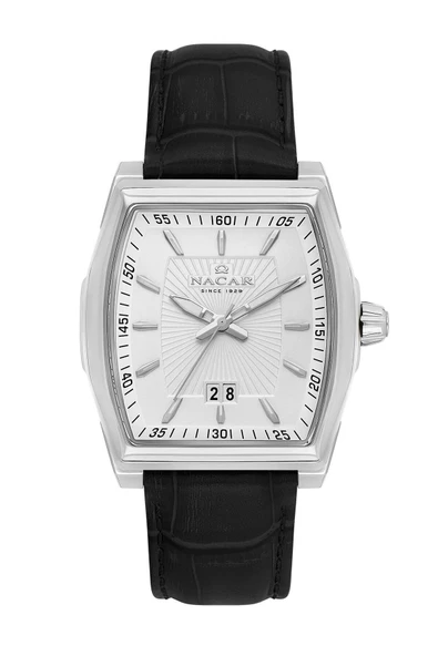 NC34-29B668-ASL1 SİYAH DERİ ERKEK KOL Saati KASA ÖLÇÜLERİ 40 MM X 47 MM ürün görseli 1