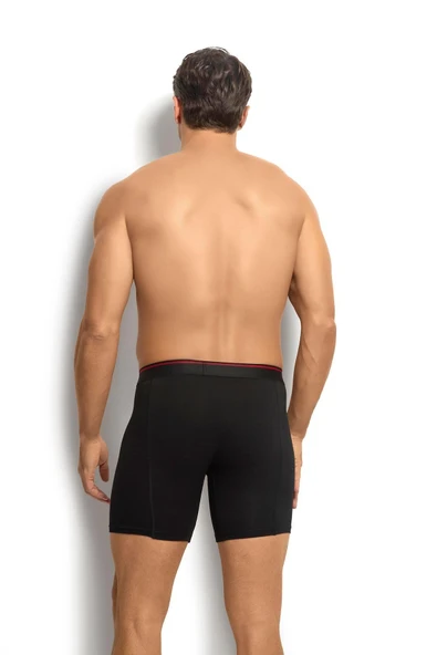 Jiber Erkek 3'lü Pamuklu Likralı Rahat Uzun Boxer - 3
