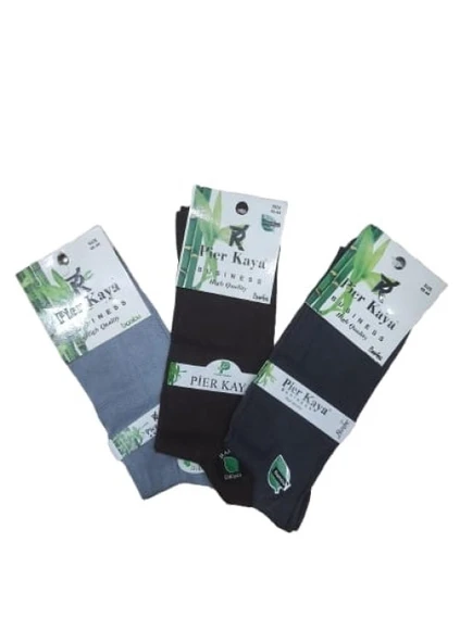 Pier Kaya P01389 Erkek Fantasy Bambo Dikişsiz Çorap (3 Adet)