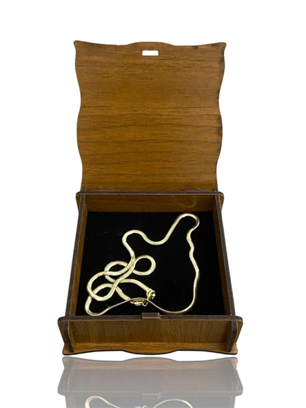 14 Ayar Balık Sırtı Altın Zincir - Resim 3