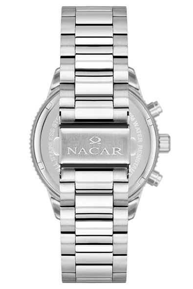 NC37-294238NB-ABM SAFİR CAMLI PASLANMAZ ÇELİK 20 ATM ERKEK KOL SAATİ - Resim 4