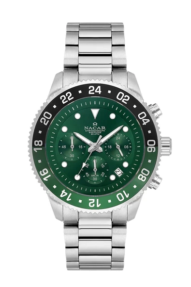 NC37-294238NB-ANM SAFİR CAMLI PASLANMAZ ÇELİK 20 ATM ERKEK KOL SAATİ ürün görseli 1