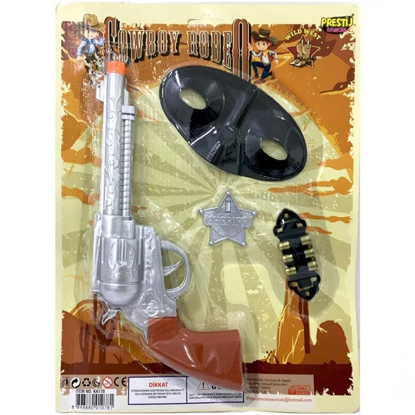 Nessiworld Cowboy Rodeo Şerif Yıldızlı Kartela Kovboy Seti - Resim 2