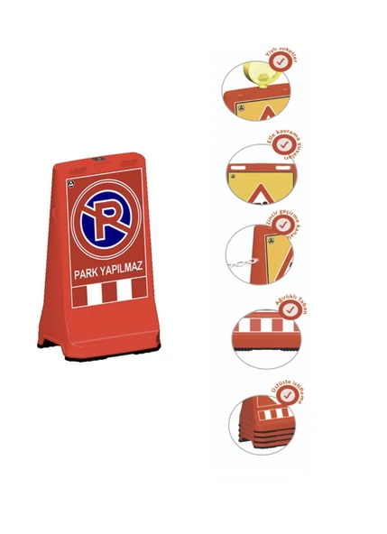 Park Yapılmaz Baskılı Çift Yön Ultra Levhalı Reklam Dubası Kırmızı Renk 7.5 Kg - 2