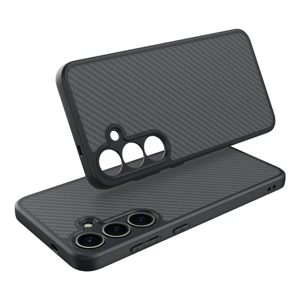 Samsung Galaxy S25 Plus Kılıf Magsafe Şarj Özellikli Karbon Fiber Tasarımlı Elnino Kapak - Resim 6