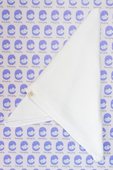 4 Katlı %100 Pamuklu Krem Müslin 5'li Bebek Seti - 5