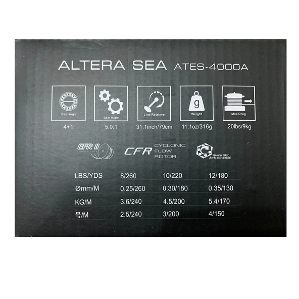 Okuma Altera Sea ATES-4000A 4+1BB Spin Olta Makinesi - 2