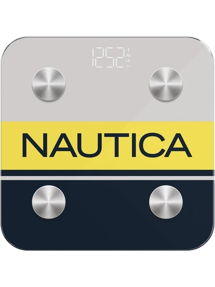 Nautica BT600 Bluetooth Vücut Analizli Yağ Kas Su Ölçer Akıllı Tartı Sarı