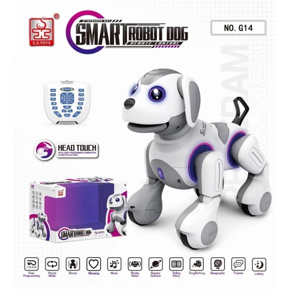Nessiworld G14 Kumanlı Şarjlı Smart İnteraktif Akıllı Robot Köpek -Vardem Oyuncak