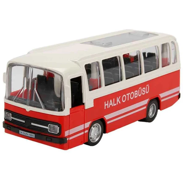 Nessiworld Maxx Wheels Sesli ve Işıklı Nostaljik Halk Otobüsü 15 cm - 3