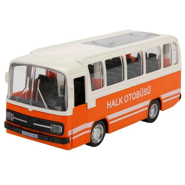 Nessiworld Maxx Wheels Sesli ve Işıklı Nostaljik Halk Otobüsü 15 cm - 2