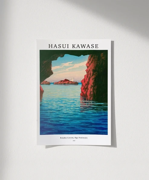 Çerçevesiz Poster Hasui Kawase-Kojaku Mağarası Oga Yarımadası